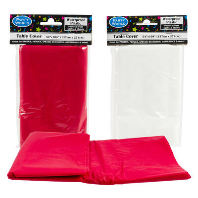 waterproof table covers - 54x108 - assorted colors and sizes -- 60 per case