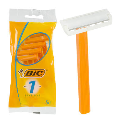 bic 5 sensitive disposable razor pack -- 40 per case