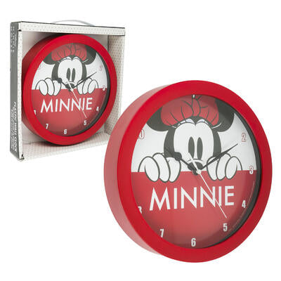 minnie mouse wall clocks - 9.5 in - licensed -- 6 per case