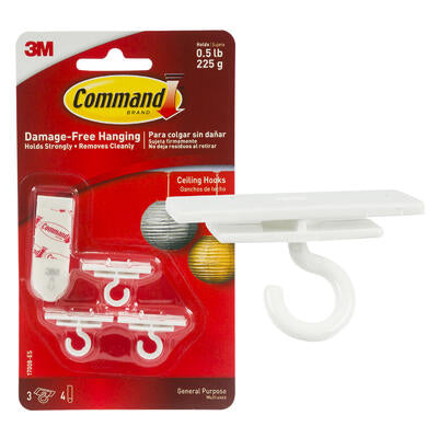command ceiling hooks - 24 pack - home and garden -- 24 per case