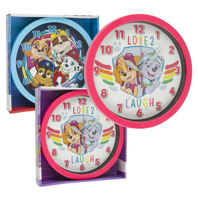 paw patrol wall clocks - 10 - 2 assortments  -- 6 per case
