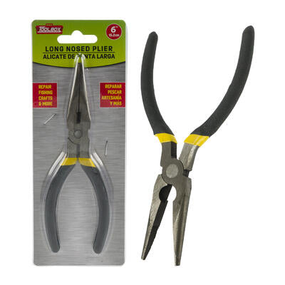 long nosed plier - 6 - black -- 48 per case