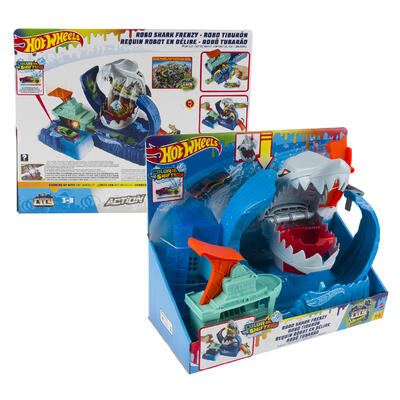 hot wheels robo shark frenzy playset - single pack -- 1 per case