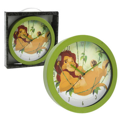 lion king wall clock - 9.5 in -- 6 per case