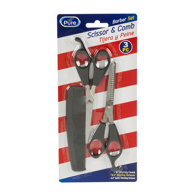 all pure 3pc barber set -- 24 per case