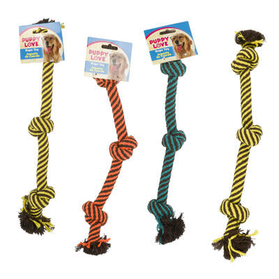pet rope toy- 16.5 - 3 assorted colors -- 48 per case