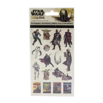 mandalorian stickers - 4 sheets  -- 72 per box