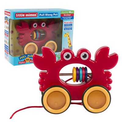 little mimos big little crab pull along toy -- 12 per case