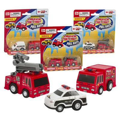 emergency toy car set - - 3 assortments -- 48 per case