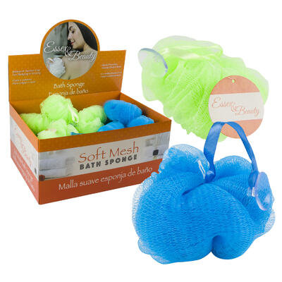 bath sponges w/ suction cup - 4.25 in -  -- 24 per box