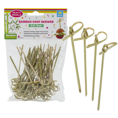bamboo knot picks - - 3.5 inches -- 48 per case