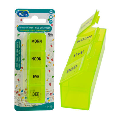 all pure pill organizer - 10 compartments -- 72 per case