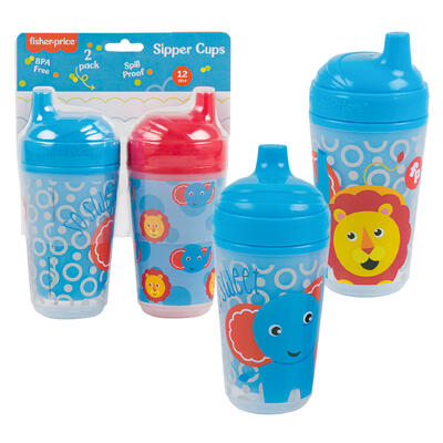 fisher-price sweet animal sippy cup set - 2pk - 8oz -- 6 per box