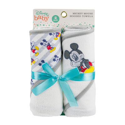 mickey mouse 2 pack hooded towel set -- 24 per case