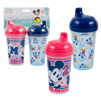 mickey mouse varsity sipper cups - 2 pack -- 6 per box