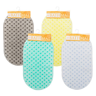oval bath mats - 27.1 in - assorted colors -- 24 per case