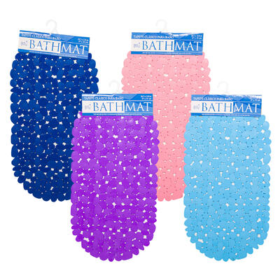 home & garden bath house oval pebbles design bath mat -- 24 per case