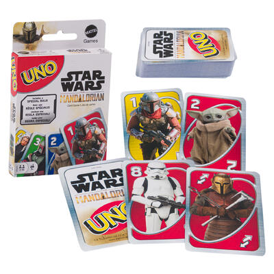 uno star wars mandalorian playing cards - -  -- 8 per case