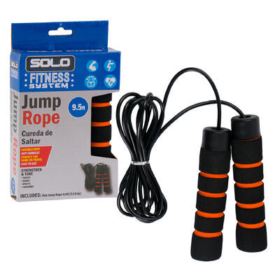 jump rope- 102 - black w/ orange - pack of 48 -- 48 per case