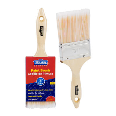 paint brushes with wooden handle - 3 in - 24 pack -- 24 per case