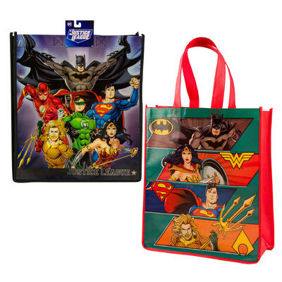 justice league licensed items bag - large -- 96 per case
