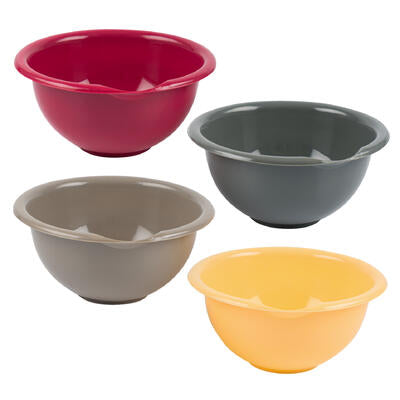 plastic mixing bowls 7.5 in - 4 assortments -- 72 per case