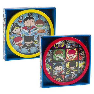 justice league wall clocks - 10 inch -- 6 per case