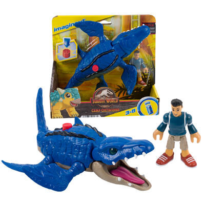jurassic world mosasaurus and kenji action figure set -- 2 per case