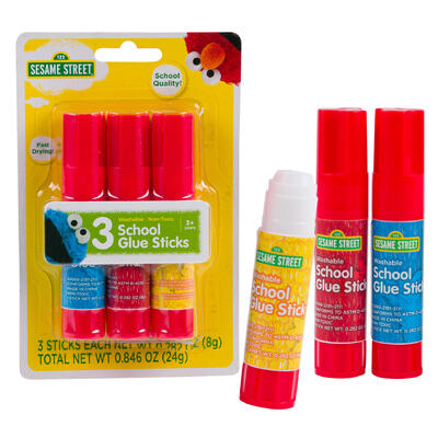 sesame street glue sticks - - licensed items -- 24 per case