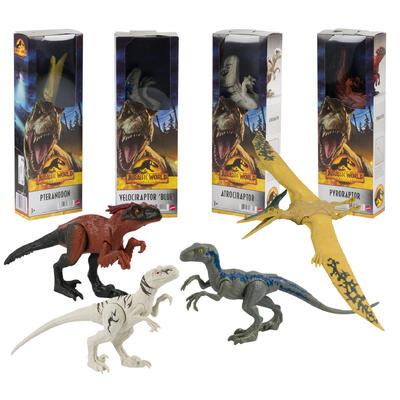 jurassic world action figures - 4 assortments -- 8 per case