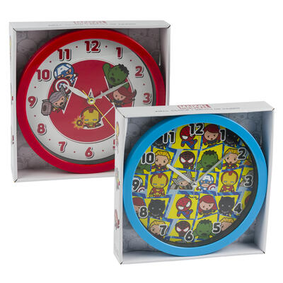 marvel wall clocks - 10 inch - 6 pack assortment -- 6 per case