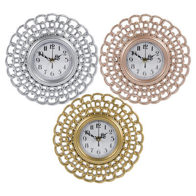 10 inch plastic wall clocks - 3 assorted colors -- 24 per case