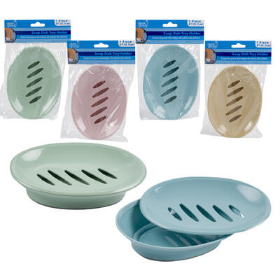 bath house plastic soap dish - 6 l - - 4 assortments -- 72 per case