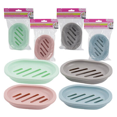 plastic soap dishes - 5 l - assorted colors -- 48 per case
