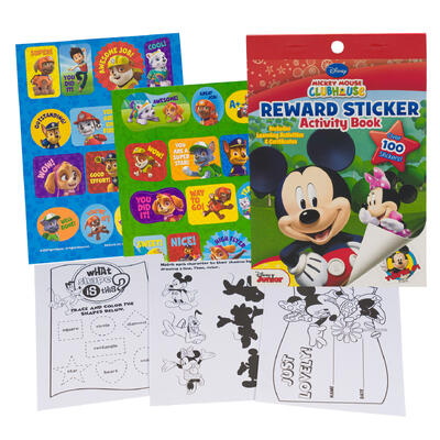 mickey mouse reward stickers - 100pc booklet -- 24 per case