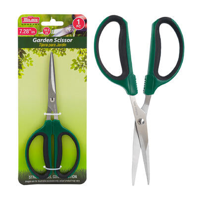garden scissors - 7.28 inch - green  -- 48 per case
