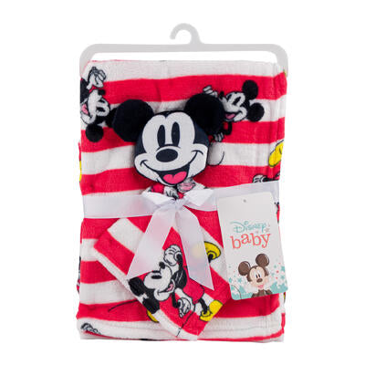 mickey mouse blanket with lovey - 30x36 -- 24 per case