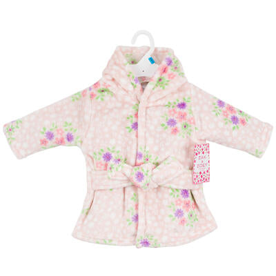 zak and zoey hooded robes - 0-9m - flowers -- 48 per case