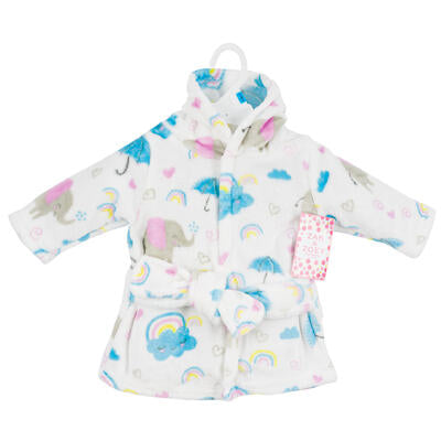 zak and zoey elephant hooded robes - 0-9 months - 48 pack -- 48 per case