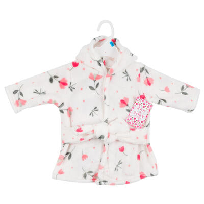 zak and zoey hooded robe 0-9m - tulips design -- 48 per case