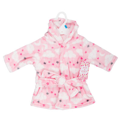 zak and zoey hooded robes 0-9m - - pink -- 48 per case