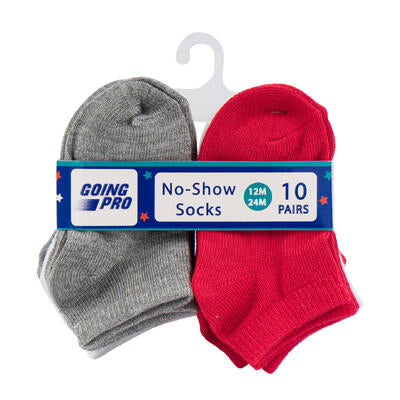 boy's no show socks - 12-24 months - 48 pack -- 48 per case