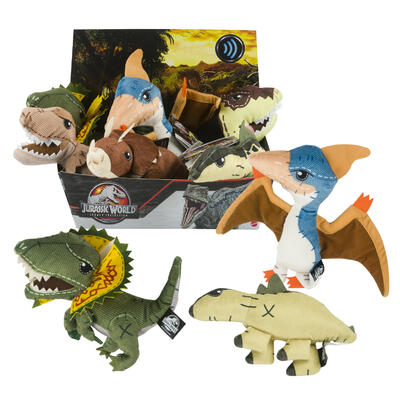 jurassic world plush dinosaurs - assorted -- 6 per case