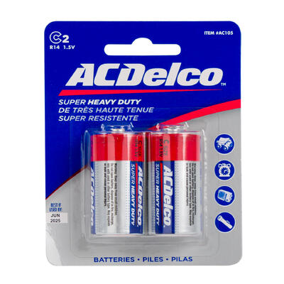 ac delco heavy duty c batteries - 2 pack -- 48 per case