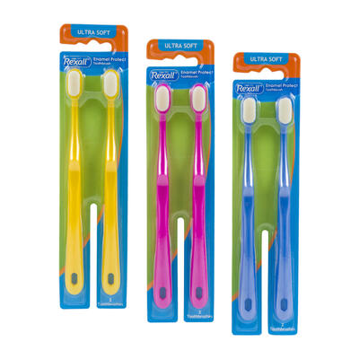 enamel protect soft toothbrushes - 2 pack  -- 144 per case