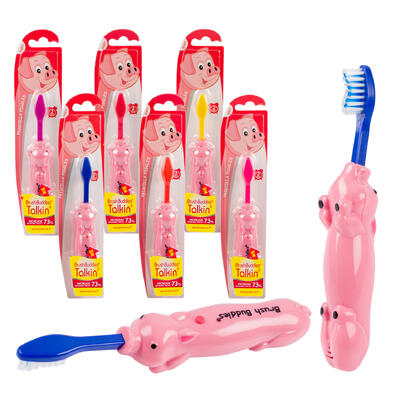 priscilla piggles toothbrushes - assorted colors -- 72 per case