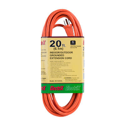 indoor and outdoor cords - 20ft -- 18 per case