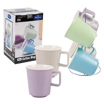 embossed mugs - 14oz - - assorted colors -- 8 per case