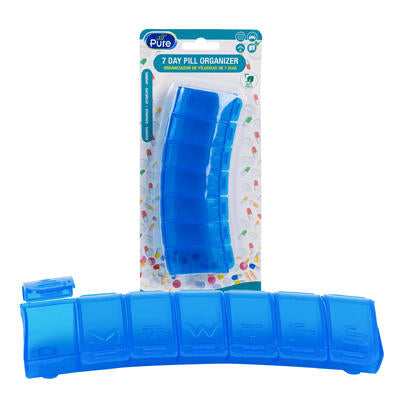 all pure 7 day pill case organizer - 15 compartments  -- 72 per case