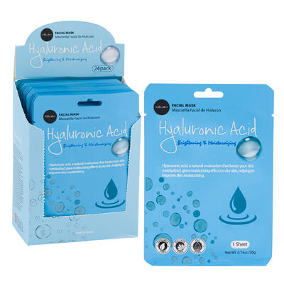 hyaluronic facial masks - -  -- 72 per case